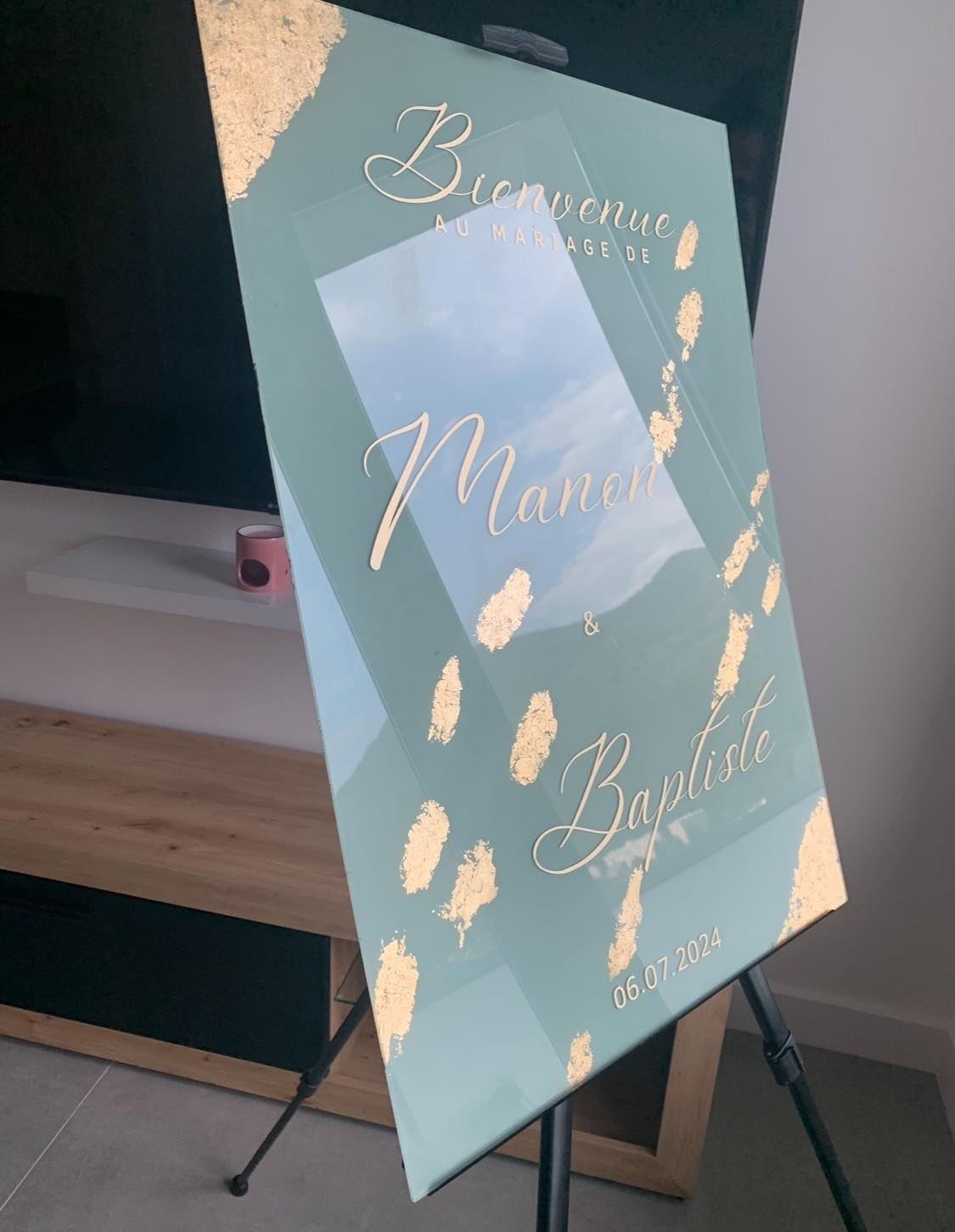 Modèle Rectangle effet peinture : Nébuleuse