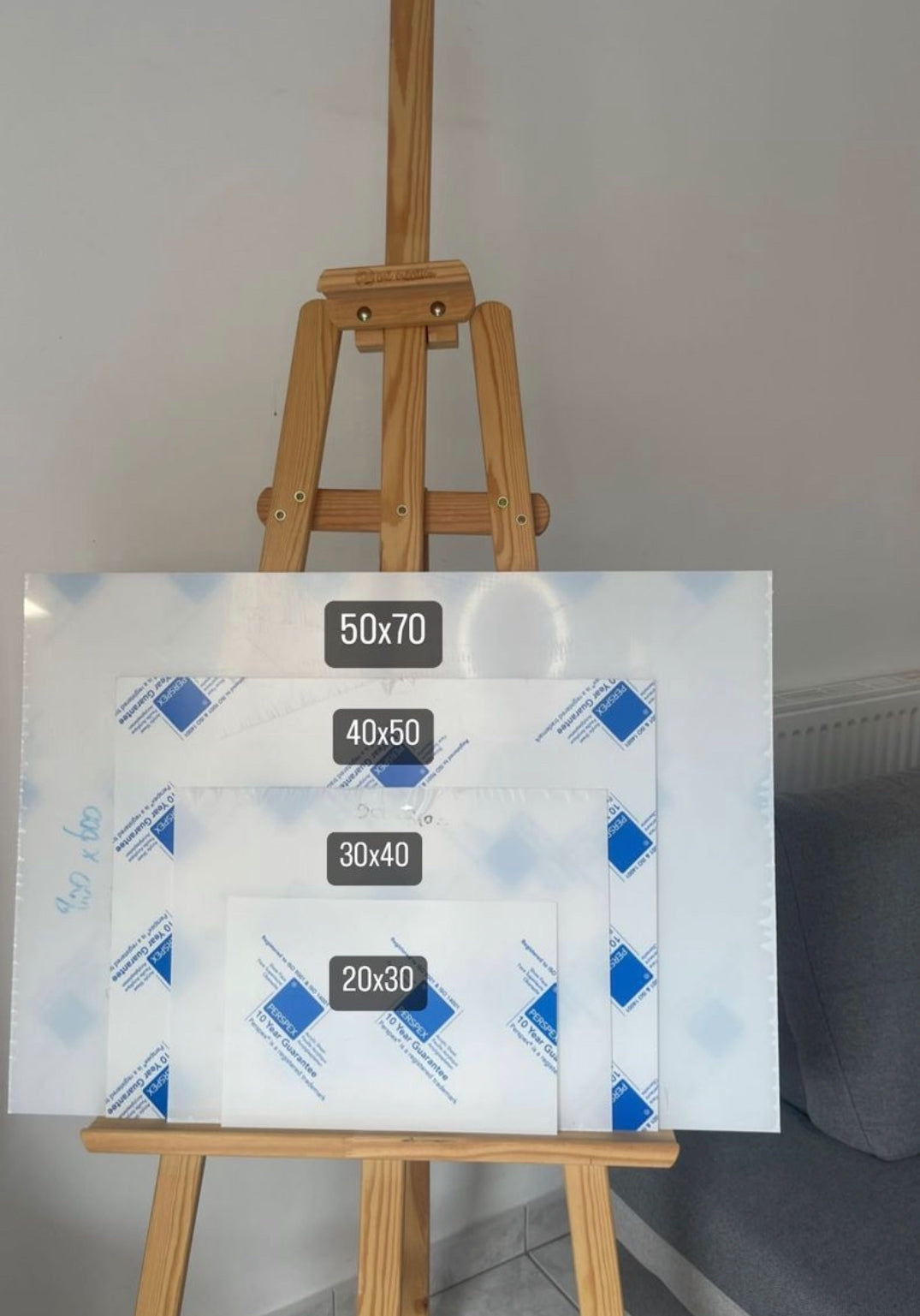 Plexi vierge rectangulaire