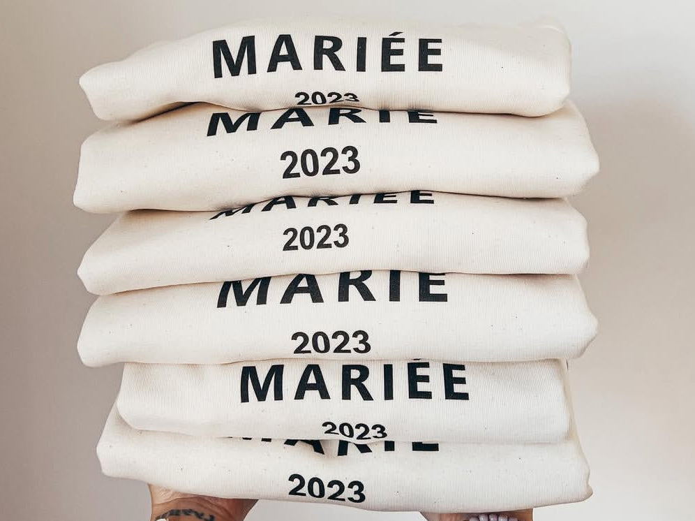 Pull « mariée since 202x »