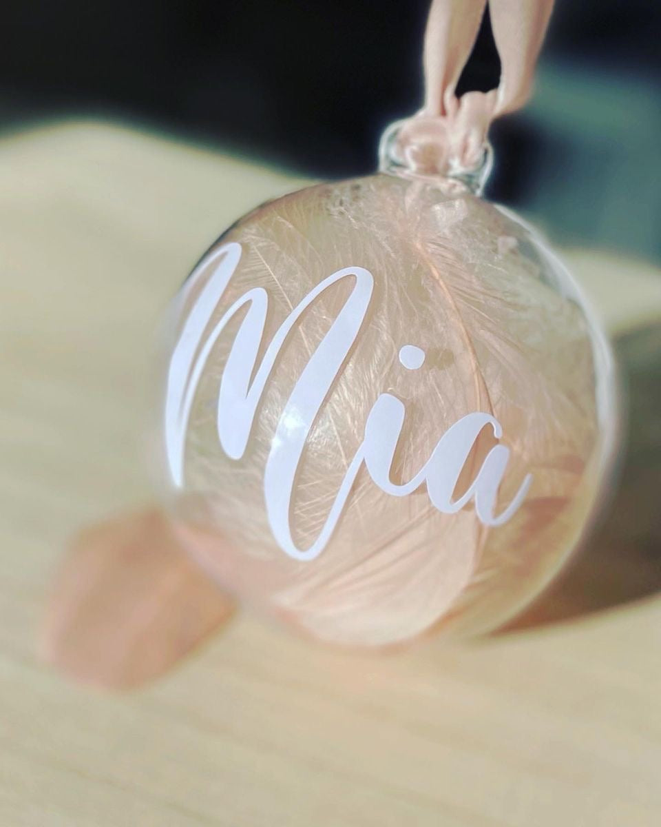 Boule de Noël plume